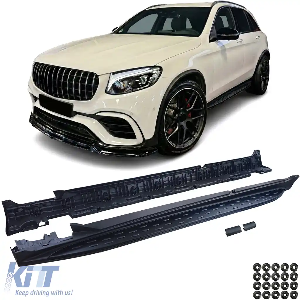 Scări de acces din aluminiu OE Style Black Edition cu ABE !! potrivite pentru Mercedes GLC X253 15-22