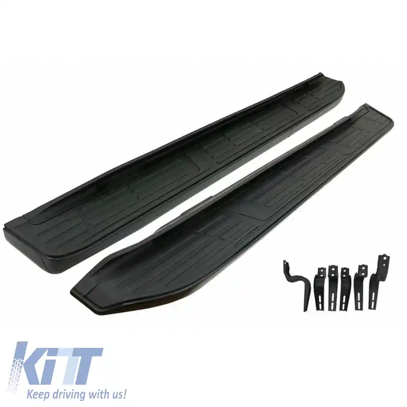 Scări laterale potrivite pentru Toyota Land Cruiser Prado FJ150 2010+ Negre 2 buc.-image-6312334