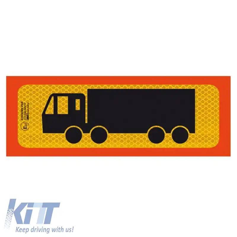 image-71-Semn Reflectorizant Aluminiu Camion Patru Axe 50 x 20cm P.3M.213 1 Bucată
