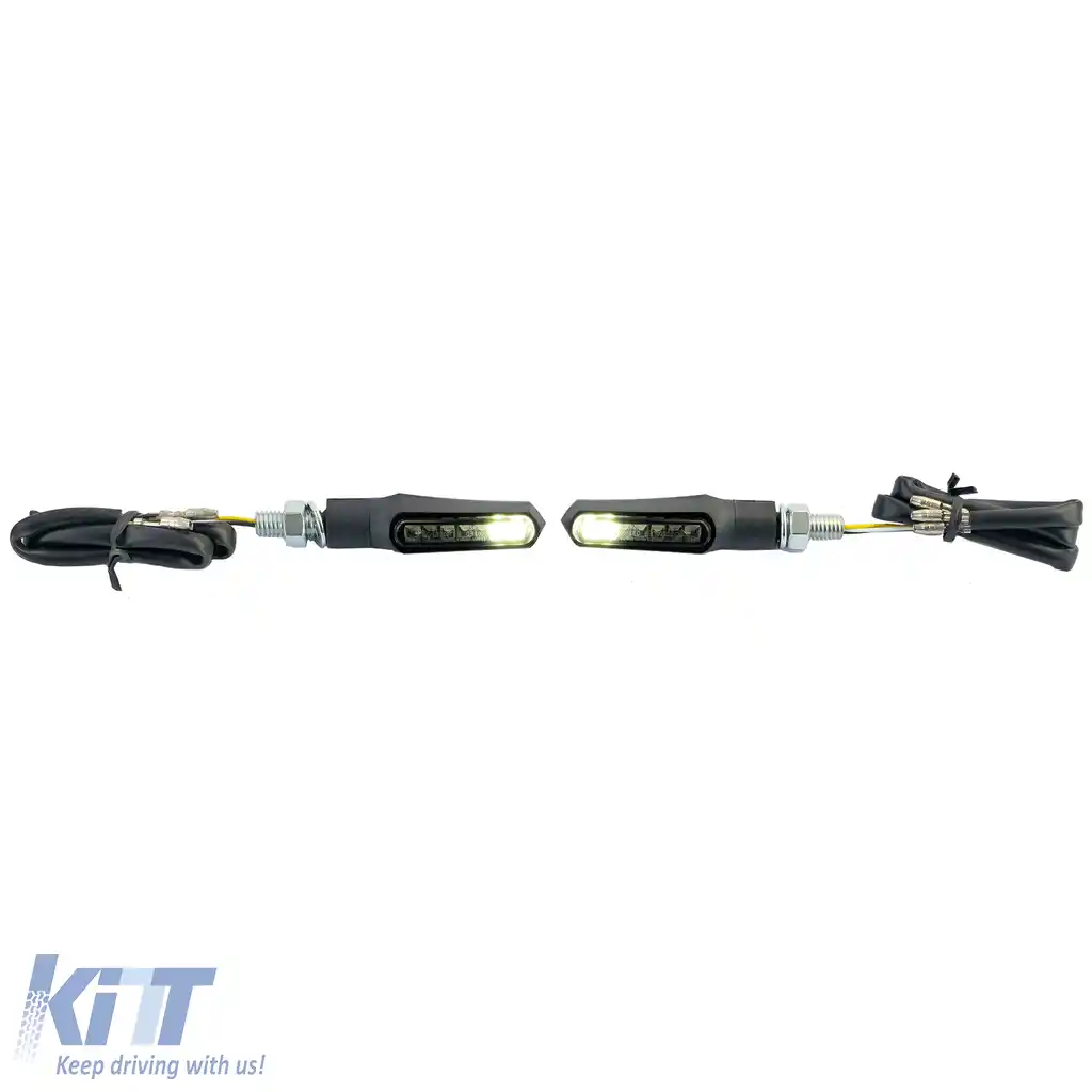 Semnale de direcție LED Mini pentru motocicletă și lumină de poziție Shark Black Smoke cu E-Mark-image-6258860