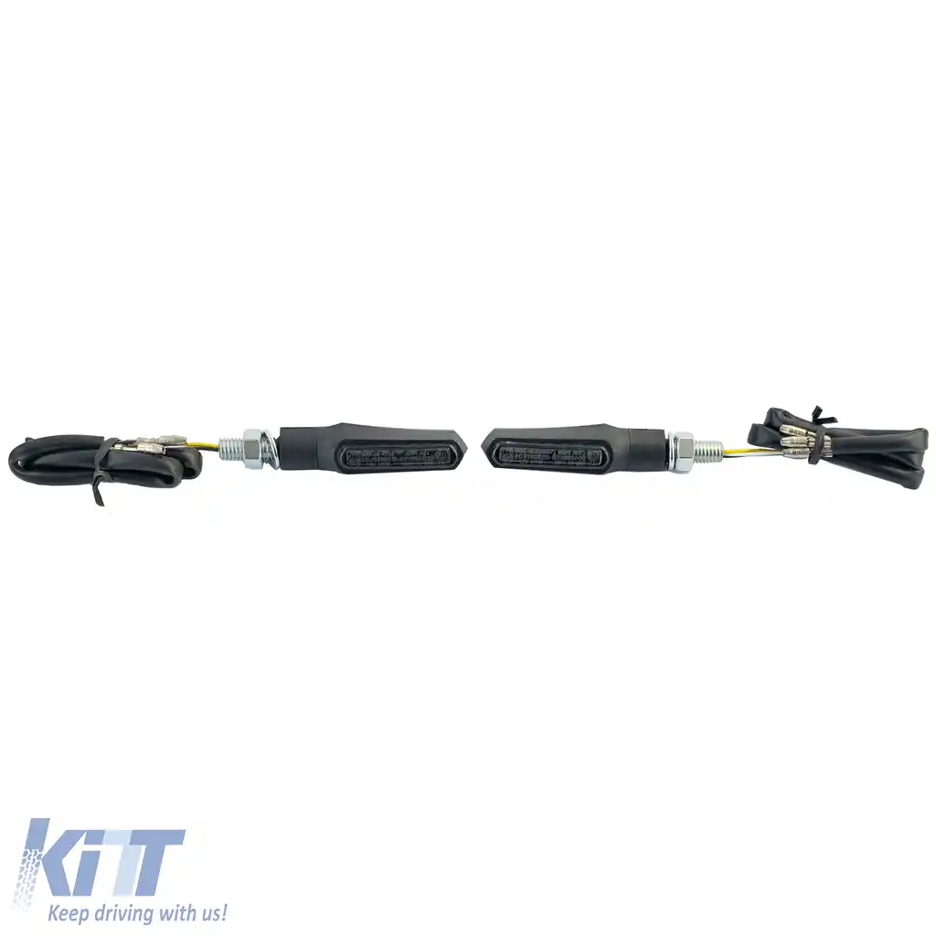 Semnale de direcție LED Mini pentru motocicletă și lumină de poziție Shark Black Smoke cu E-Mark-image-6258861