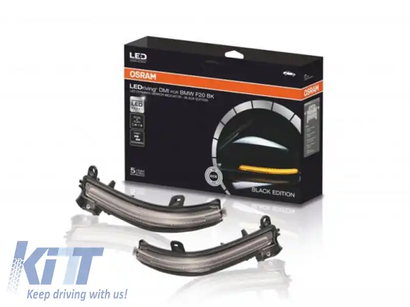 Semnale de întoarcere dinamice LED fumurii potrivite pentru oglinzi pe BMW Seria 1 F20, F21, Seria 2 F22, F23, Seria 3 F30, F31, GT F34, Seria 4 F32, F33, F36, X1 E84, i3