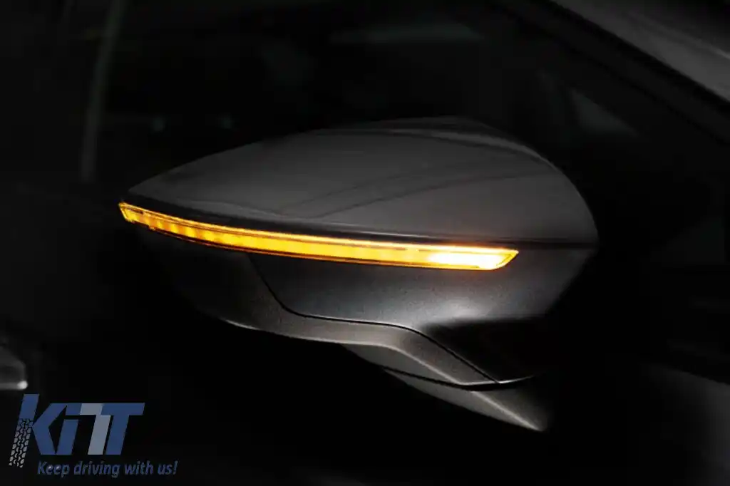 Semnale de întoarcere dinamice LED fumurii, potrivite pentru oglinzi pe Seat Leon 2012-2020, Arona, Ibiza după 2017-image-6238297