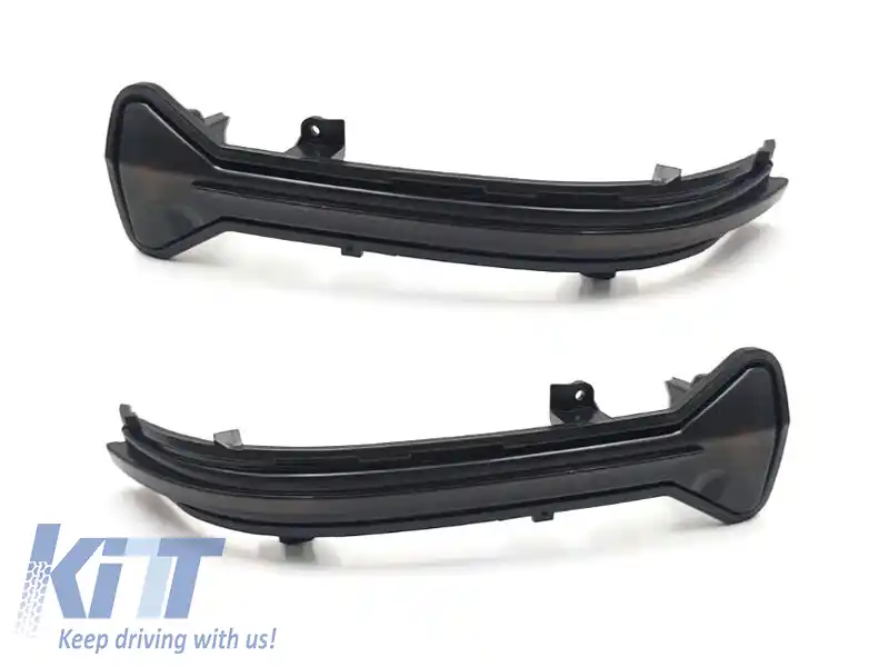 Semnale de întoarcere LED dinamice de tuning potrivite pentru oglinzile laterale ale BMW Seria 5 G30, G31, M5 F90 2017-2020, Seria 6 GT G32 2017-2020, Seria 7 G11, G12 2015-2019 cu bază fumurie, stâng