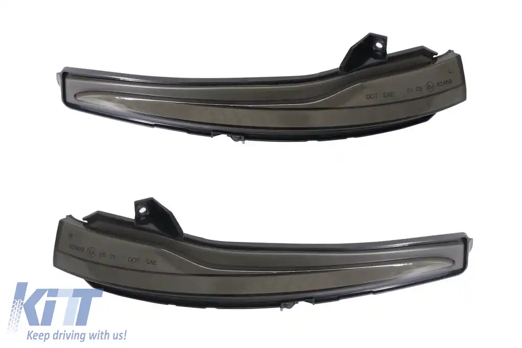 Semnale de întoarcere LED dinamice de tuning potrivite pentru oglinzile laterale ale Mercedes C-Class W205 sedan, S205 break 2013-2018, S-Class W222 2013-2019, S-Class coupe C217 2014-2018, E-Class W2