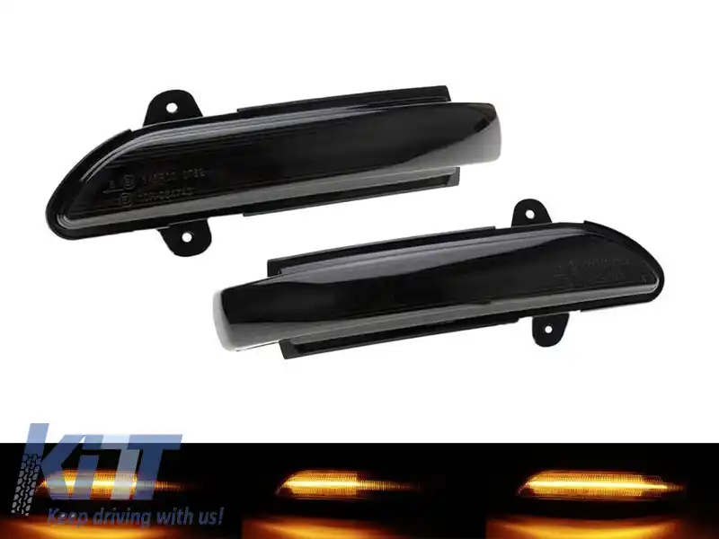 Semnale de întoarcere LED dinamice de tuning potrivite pentru oglinzile laterale ale Mercedes E-Class W211, S211 2007-2009, S-Class W221 2007-2009, CL C216 2006-2010, CLS C219 2008-2010 cu bază fumuri