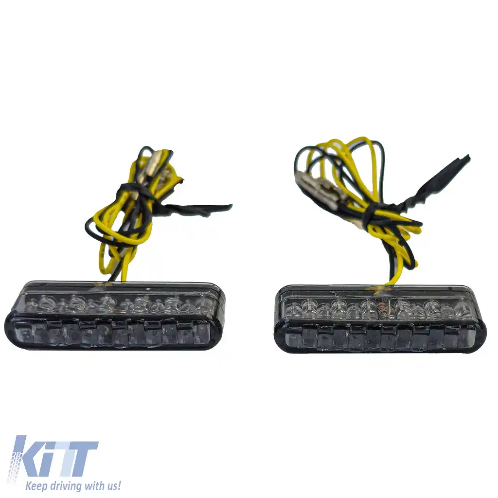 Semnale de întoarcere LED Mini Micro pentru motocicletă, cu nuanță, pereche personalizată cu marcaj E