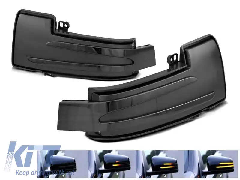 Semnale LED de tunning potrivite pentru oglinzile laterale ale Mercedes G-Class W463 2013-2019, ML W166 2011-2019, R-Class W251 2006-2019