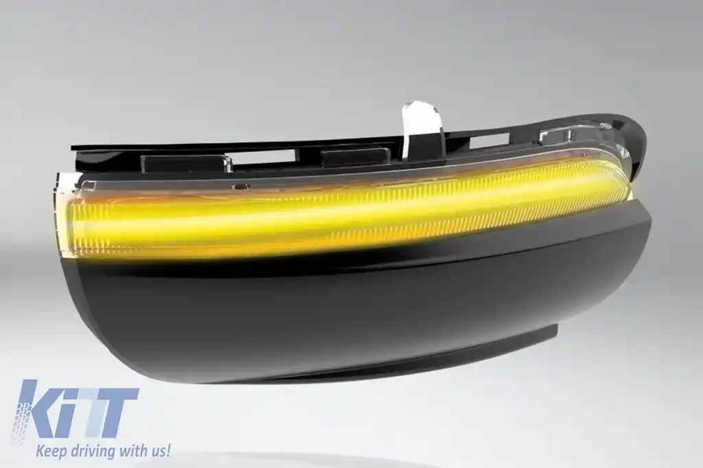 Semnalizatoare dinamice LED fumurii potrivite pentru oglinzile VW Golf 6 2008-2013, Touran 2010-2015-image-6238320