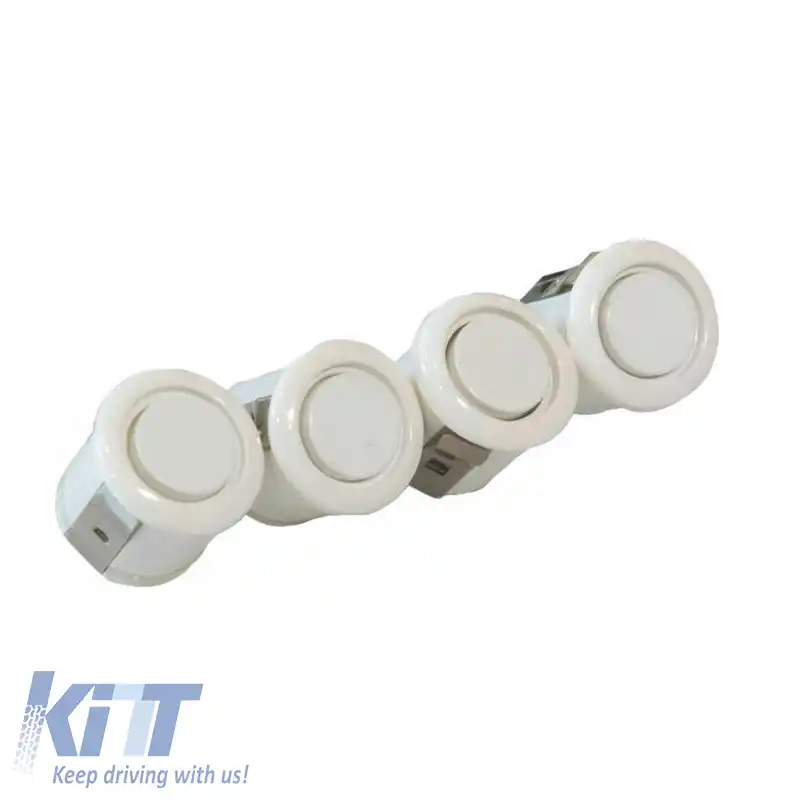 Senzor de parcare PDC cu 4 senzori de 18mm alb cu buzzer Osio OSP-235-image-6299487