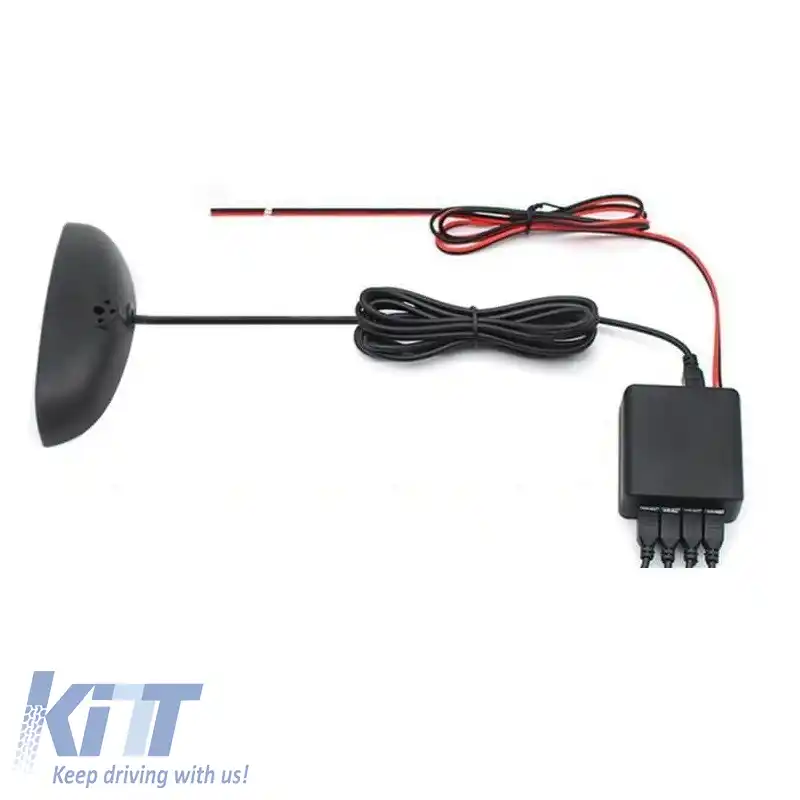 Senzor de parcare PDC cu 4 senzori de 22mm negru lucios cu display și buzzer TW-777-image-6299482