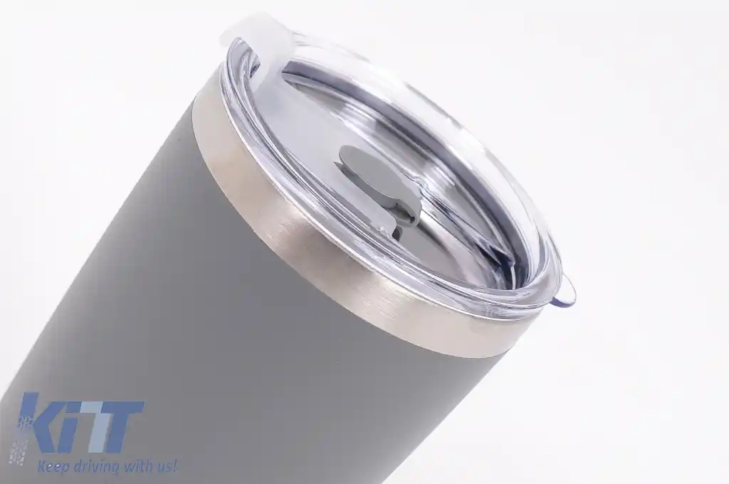 Set 2x Cana Termoizolanta Otel Inoxidabil SS304 cu Capac Perete Dublu 590ml Roz Gri-image-6126626