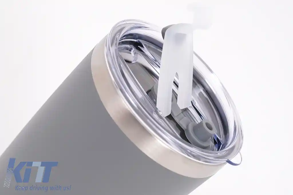 Set 2x Cana Termoizolanta Otel Inoxidabil SS304 cu Capac Perete Dublu 590ml Roz Gri-image-6126627