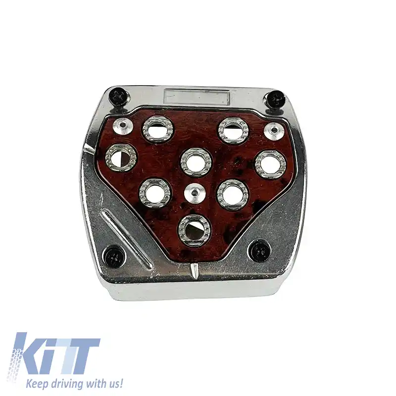 Set 5 Piese Kit Sport Deluxe Universal din Aluminiu pentru Pedale Maro-Silver-image-6307034
