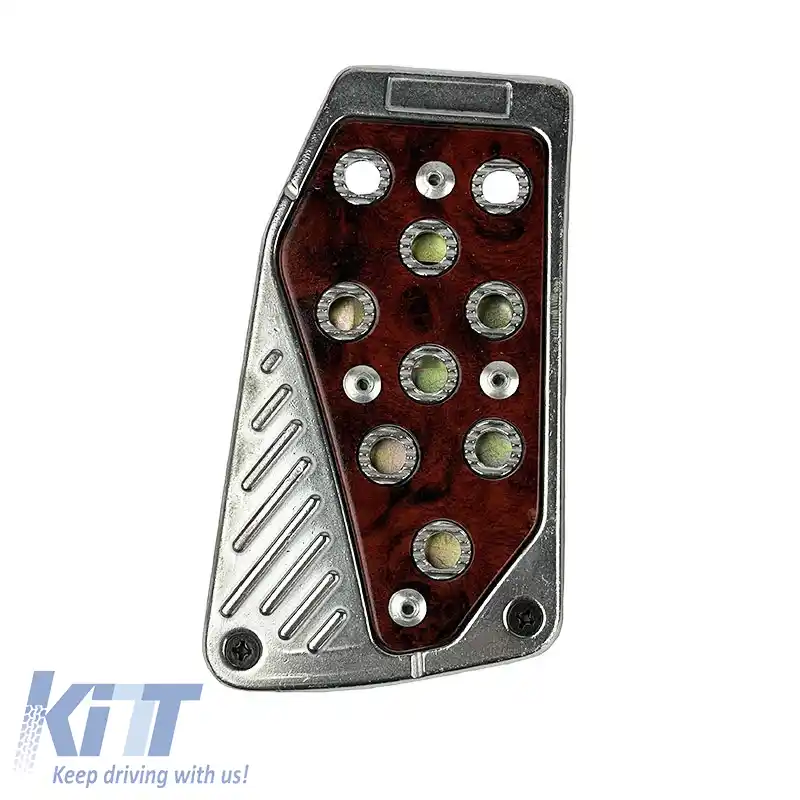 Set 5 Piese Kit Sport Deluxe Universal din Aluminiu pentru Pedale Maro-Silver-image-6307035