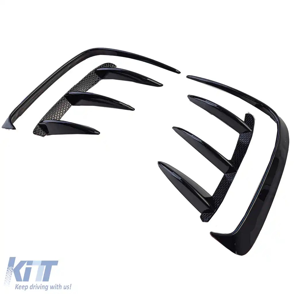 Set aripi spoiler cu flapsuri splitter bara spate potrivit pentru Mercedes A W176 13-18-image-6193255