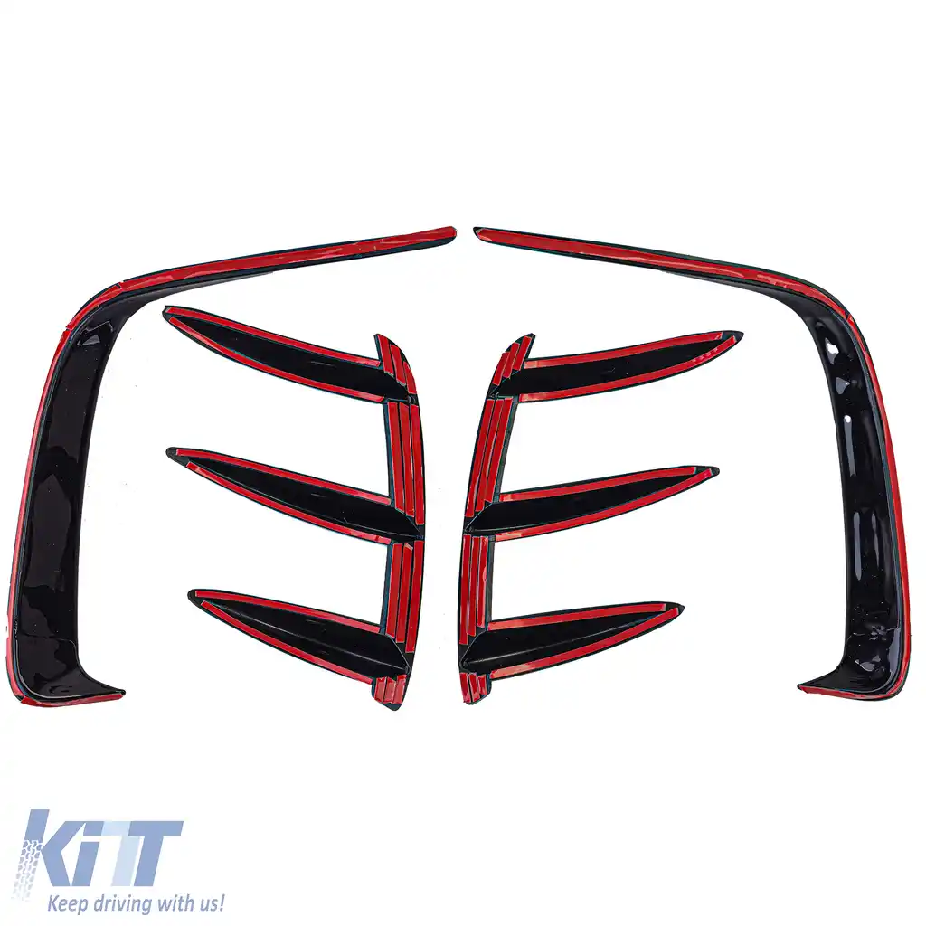 Set aripi spoiler cu flapsuri splitter bara spate potrivit pentru Mercedes A W176 13-18-image-6193261