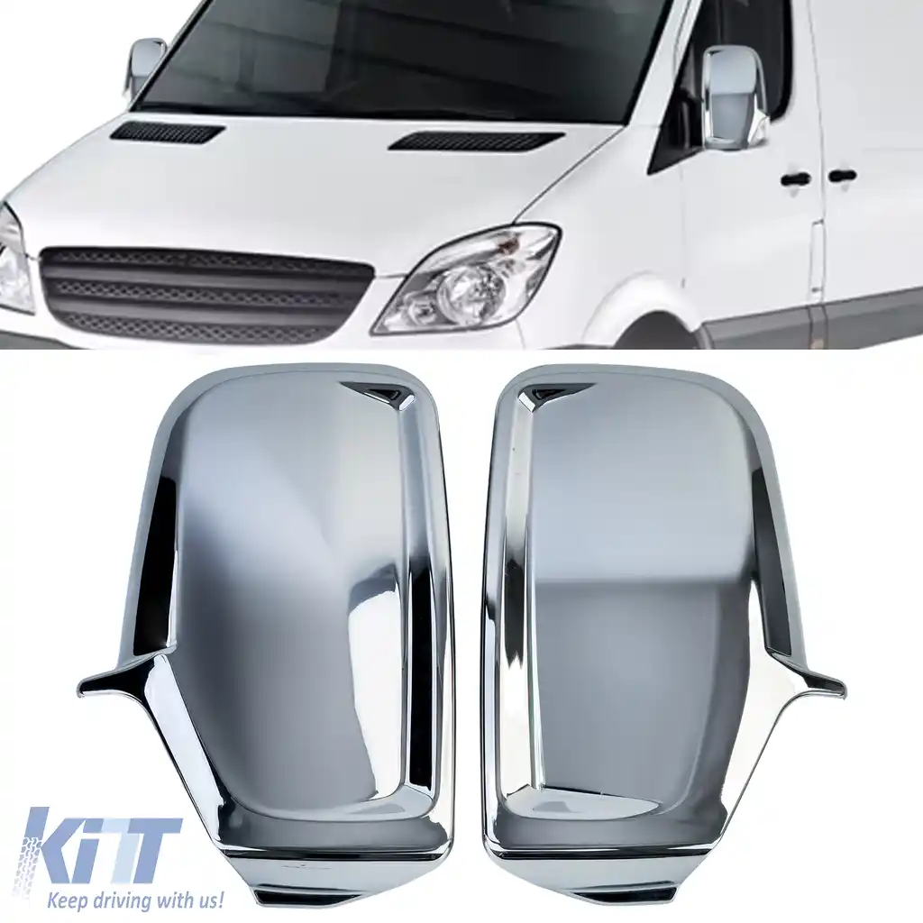 Set capac oglinzi cromat potrivit pentru Mercedes Sprinter W906 și VW Crafter 2E 2006-2018