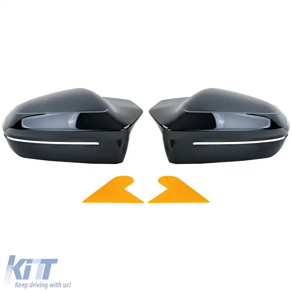 Set capac oglinzi pentru înlocuire Gloss Black se potrivește pentru BMW Seria 5 G60 G61 din 2023-image-6194775