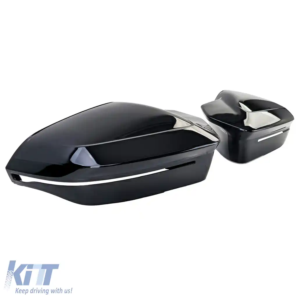 Set capac oglinzi pentru înlocuire Gloss Black se potrivește pentru BMW Seria 5 G60 G61 din 2023-image-6194777