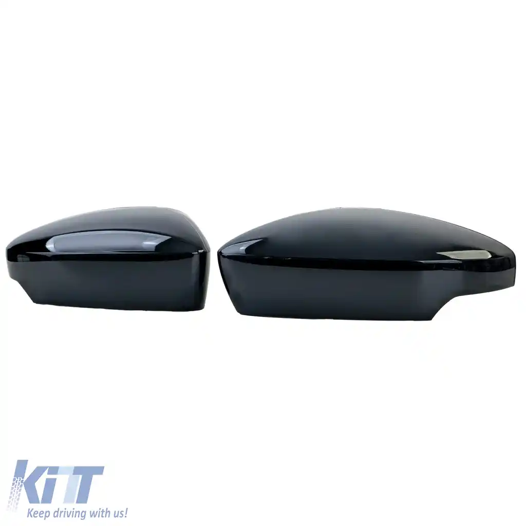 Set capacete oglinzi de înlocuire negru lucios, potrivit pentru Skoda Fabia NJ 2014-2022-image-6277988