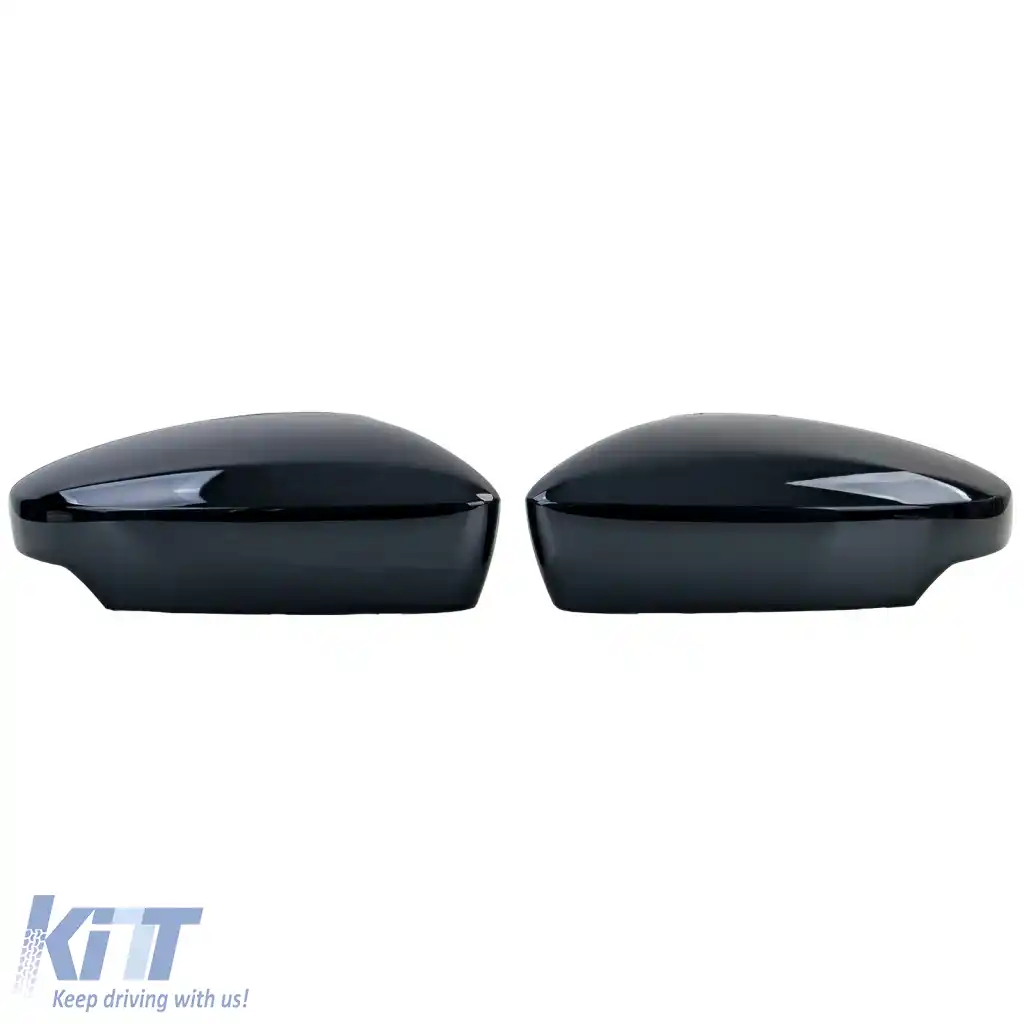 Set capacete oglinzi de înlocuire negru lucios, potrivit pentru Skoda Fabia NJ 2014-2022-image-6277989