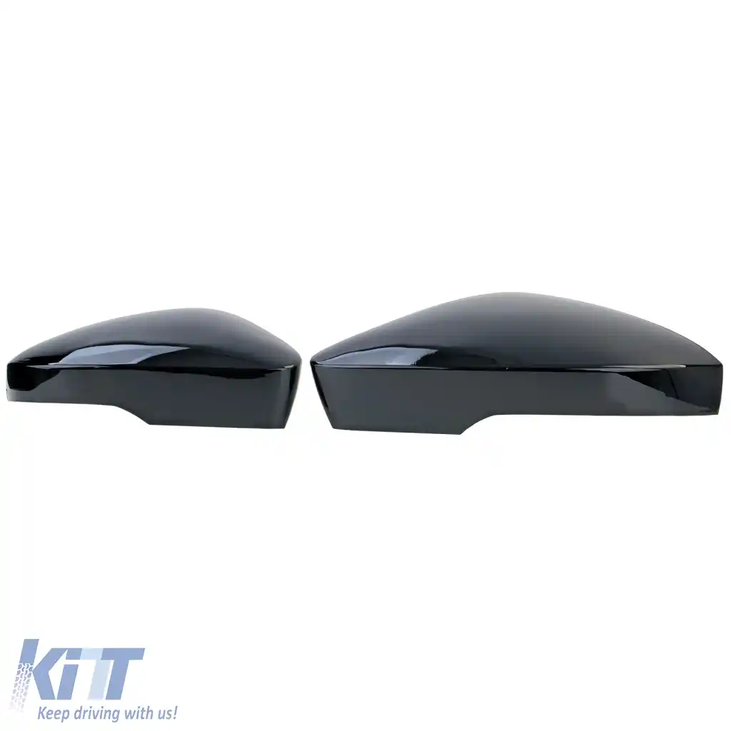 Set capacete oglinzi negru lucios, potrivit pentru Skoda Octavia 5E 2012-2020-image-6277980