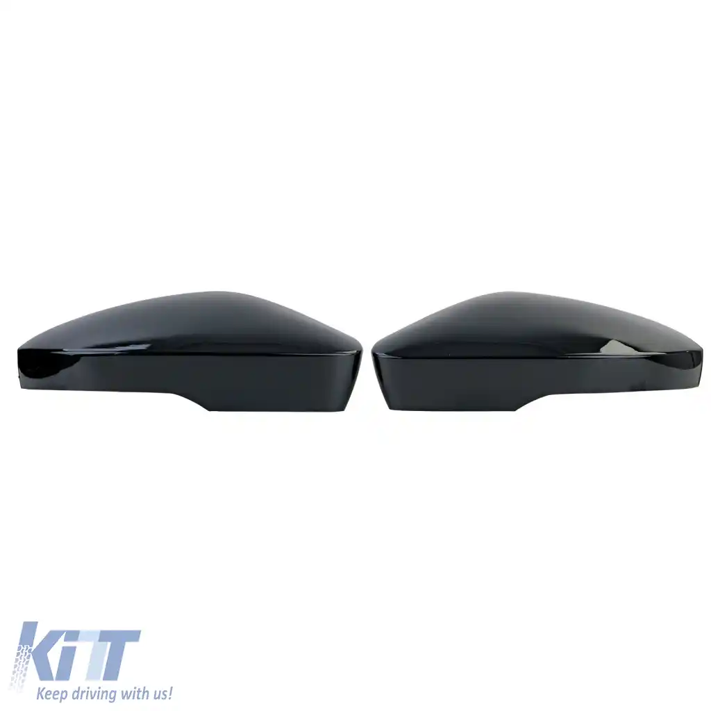 Set capacete oglinzi negru lucios, potrivit pentru Skoda Octavia 5E 2012-2020-image-6277981