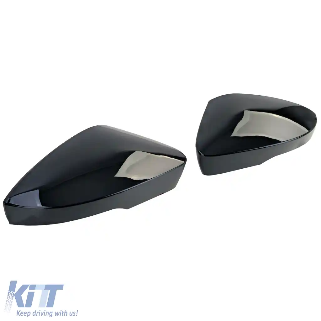 Set capacete oglinzi negru lucios, potrivit pentru Skoda Octavia 5E 2012-2020-image-6277983