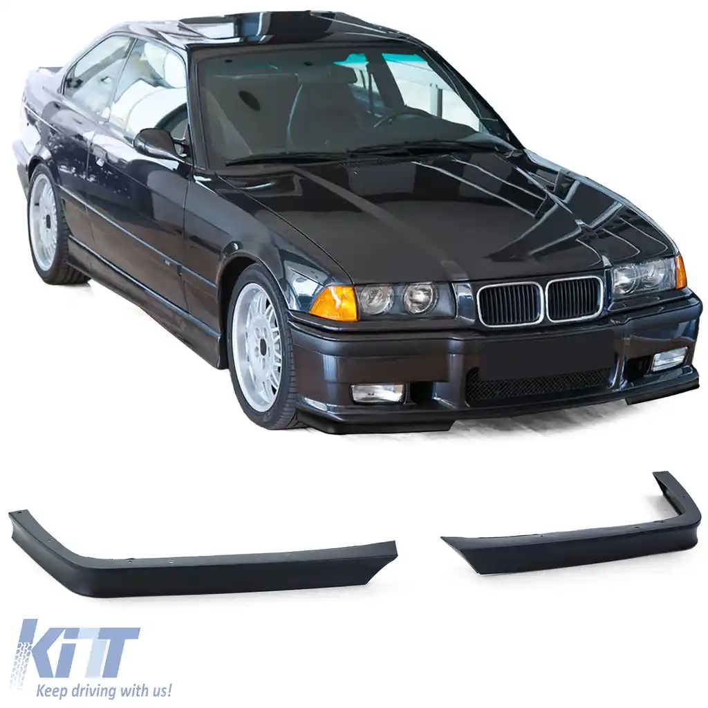 Set colțuri spoiler GT Evo cu flapsuri negre, buza spoilerului potrivită pentru BMW E36 90-98 M3