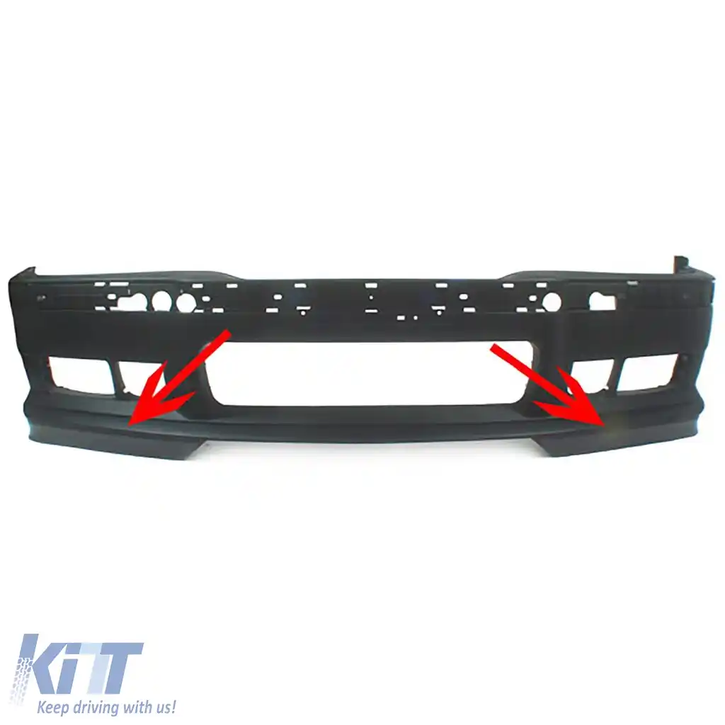 Set colțuri spoiler GT Evo cu flapsuri negre, buza spoilerului potrivită pentru BMW E36 90-98 M3-image-6190549