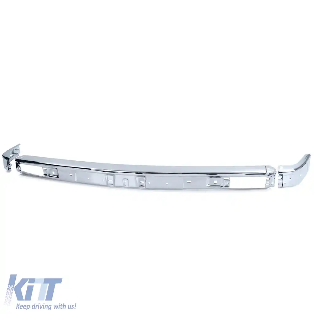 Set cromat pentru bara fata dreapta stanga centrala pentru BMW Seria 3 E30 pre-facelift 82-87-image-6203928