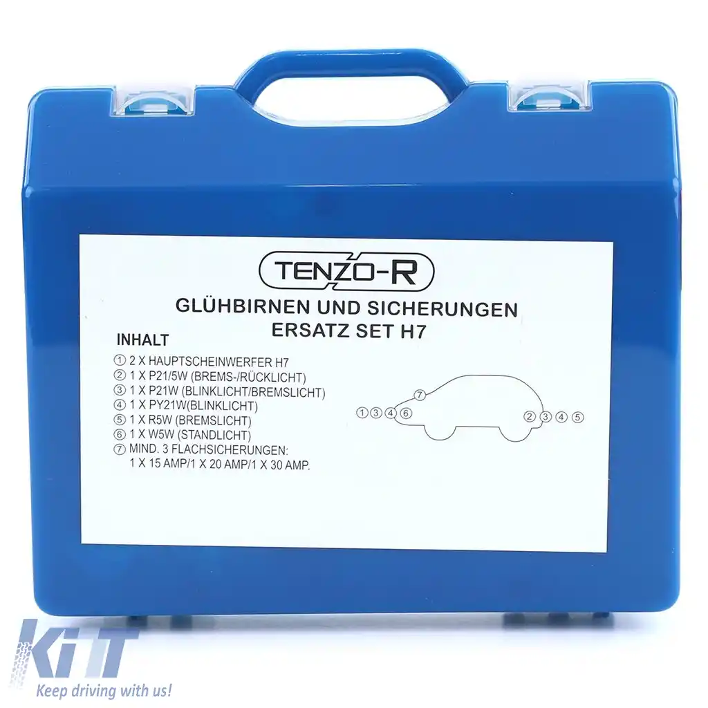 Set de 10 piese cu becuri și siguranțe 12 Volt H7 S25 G18 T10-image-6199718