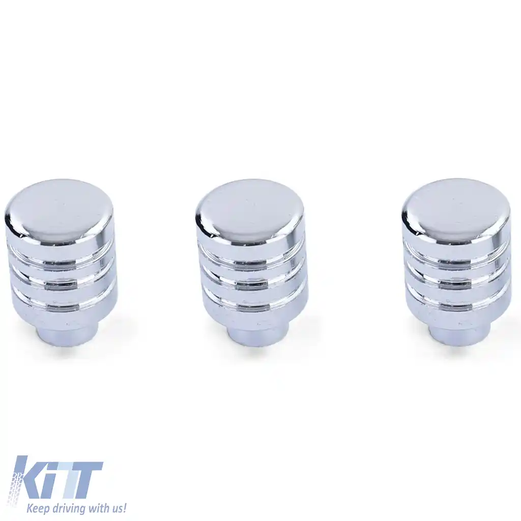 Set de 3 butoane cromate pentru ajustarea ventilației și încălzirii, potrivit pentru Mazda MX5 NA 89-98-image-6195550