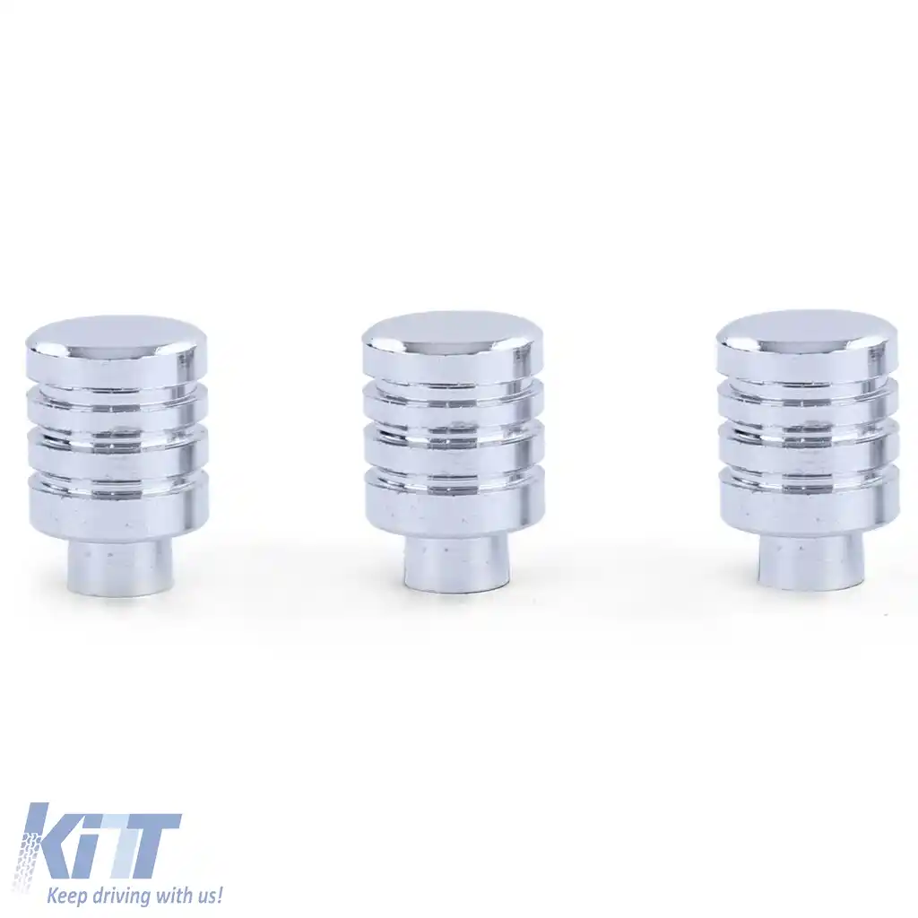 Set de 3 butoane cromate pentru ajustarea ventilației și încălzirii, potrivit pentru Mazda MX5 NA 89-98-image-6195551