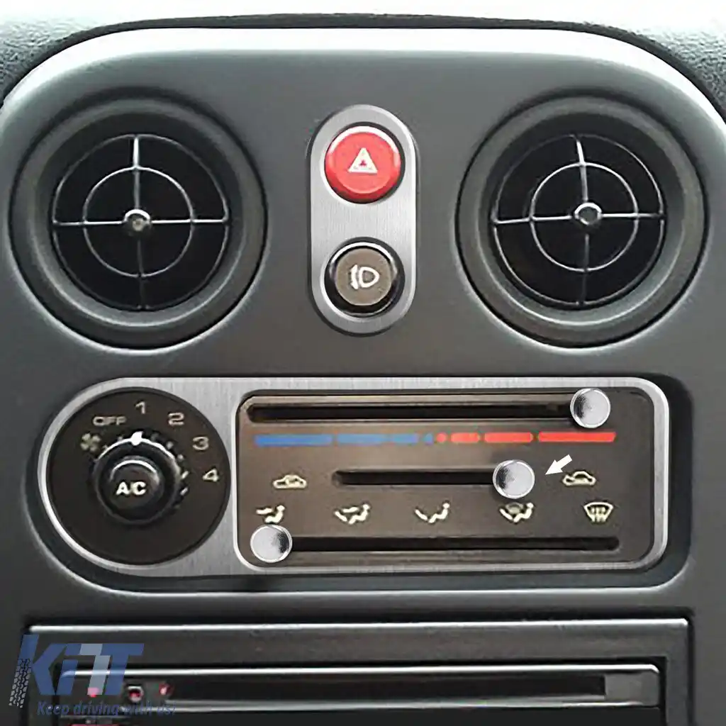 Set de 3 butoane cromate pentru ajustarea ventilației și încălzirii, potrivit pentru Mazda MX5 NA 89-98-image-6195555