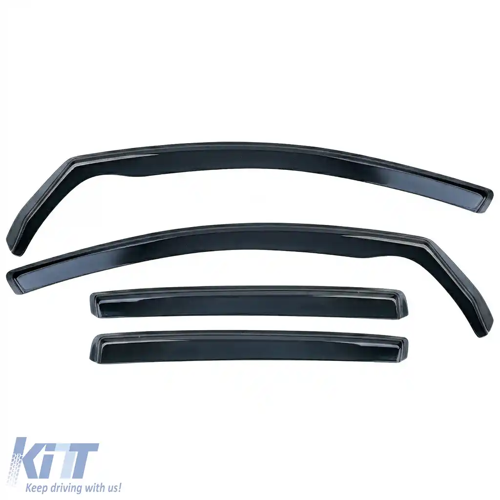 Set de 4 bucăți deflector de vânt, protecție împotriva ploii, nuanțat negru, potrivit pentru VW Golf 5 2004-2009-image-6258995