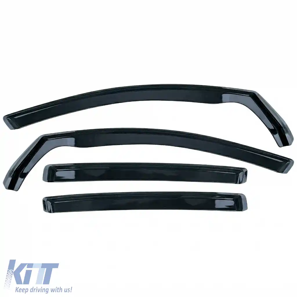 Set de 4 bucăți deflector de vânt, protecție împotriva ploii, nuanțat negru, potrivit pentru VW Golf 5 2004-2009-image-6258996