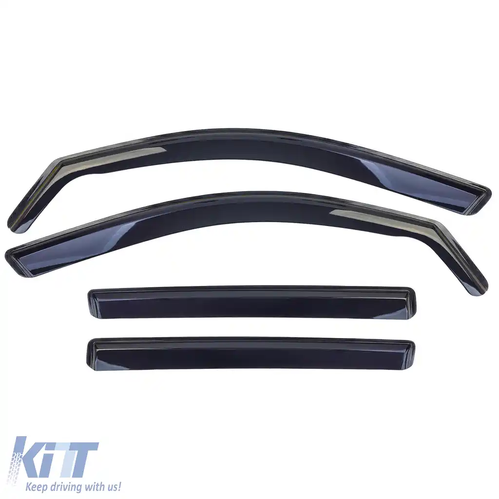 Set de 4 bucăți deflector de vânt, protecție împotriva ploii, nuanțat negru, potrivit pentru Skoda Kodiaq 2017-2023-image-6259043