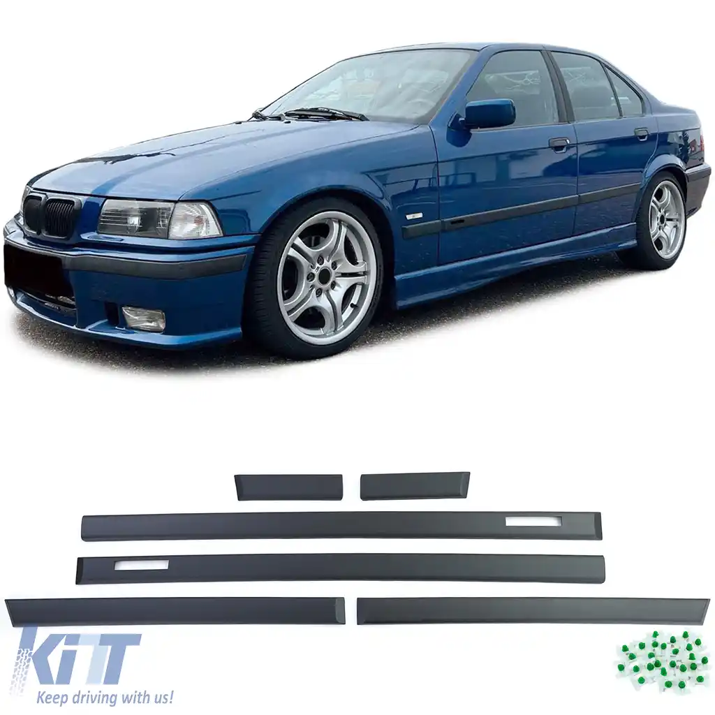 Set de 6 piese de garnituri pentru uși, potrivit pentru BMW Seria 3 E36 Sedan Touring M 90-99