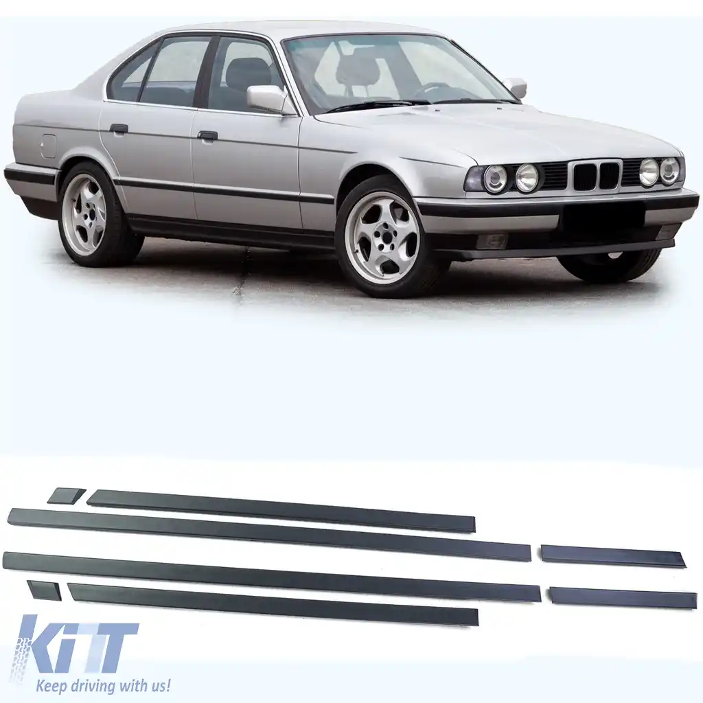 Set de 8 bucăți de benzi decorative pentru uși, potrivite pentru BMW Seria 5 E34 88-96