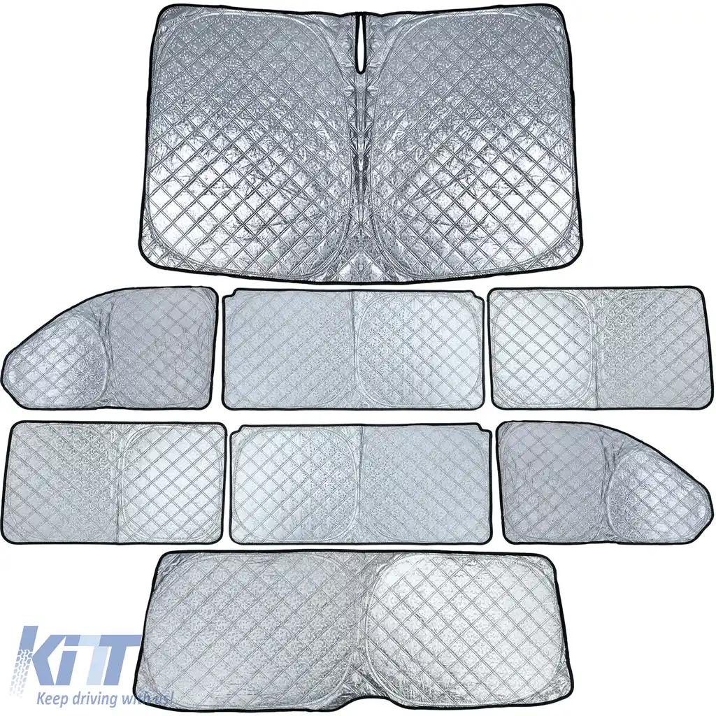 Set de 8 piese pentru parasolar blackout, potrivit pentru VW Bus Transporter T6.1 din 2019-image-6207003