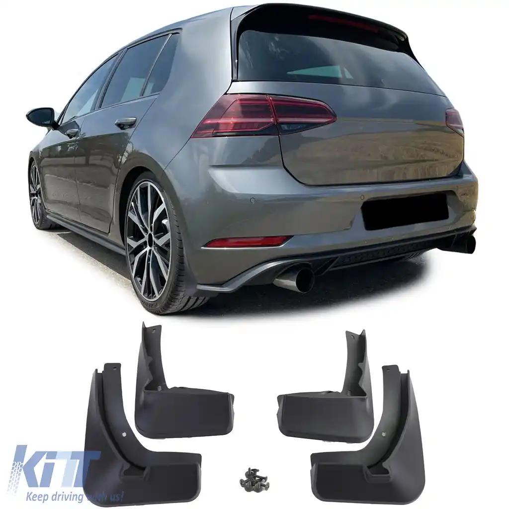 Set de apărători de noroi față și spate, negre, potrivite pentru VW Golf 7 GTI GTD 13-17