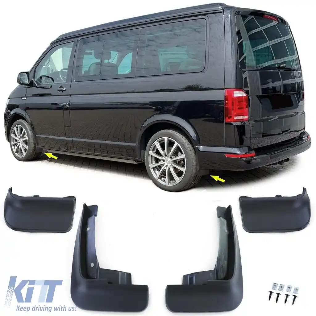 Set de apărători de noroi față și spate, negre, potrivite pentru VW Bus T5 T5.1 T6 T6.1 din 03