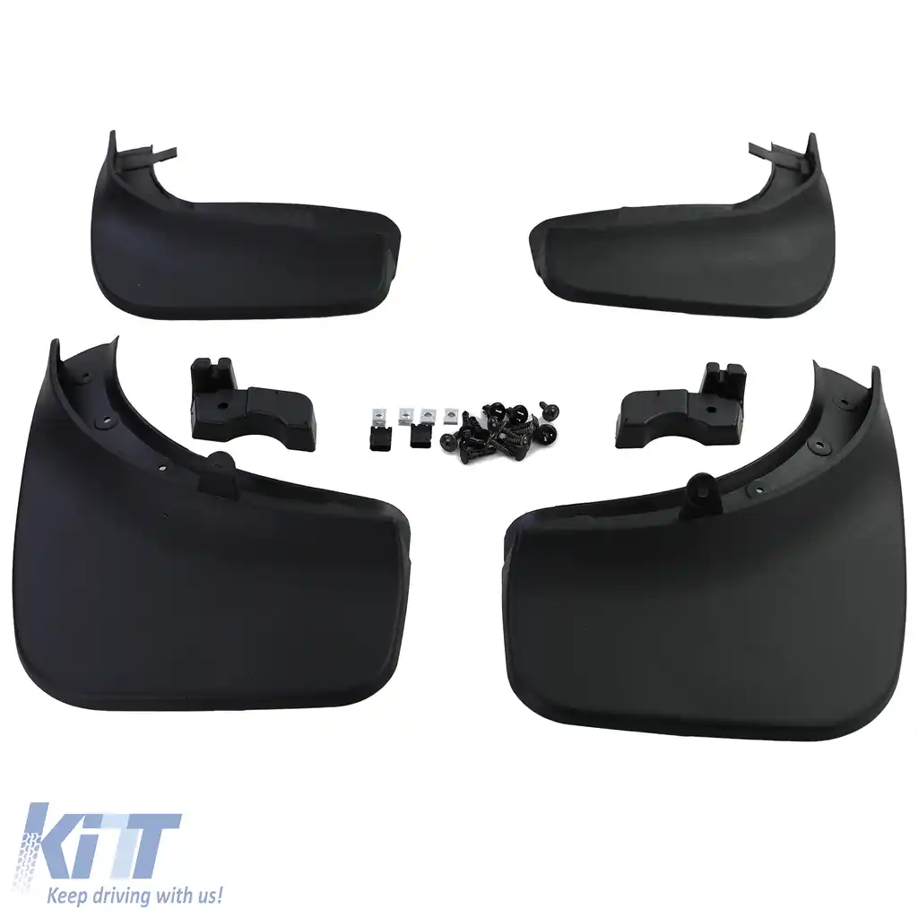 Set de apărători de noroi față și spate negre, potrivite pentru VW Touareg II 7P 2010-2018-image-6202445