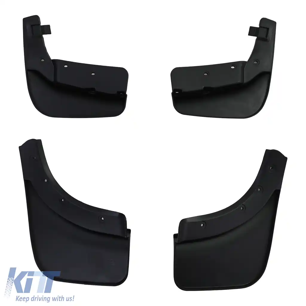 Set de apărători de noroi față și spate negre, potrivite pentru VW Touareg II 7P 2010-2018-image-6202451