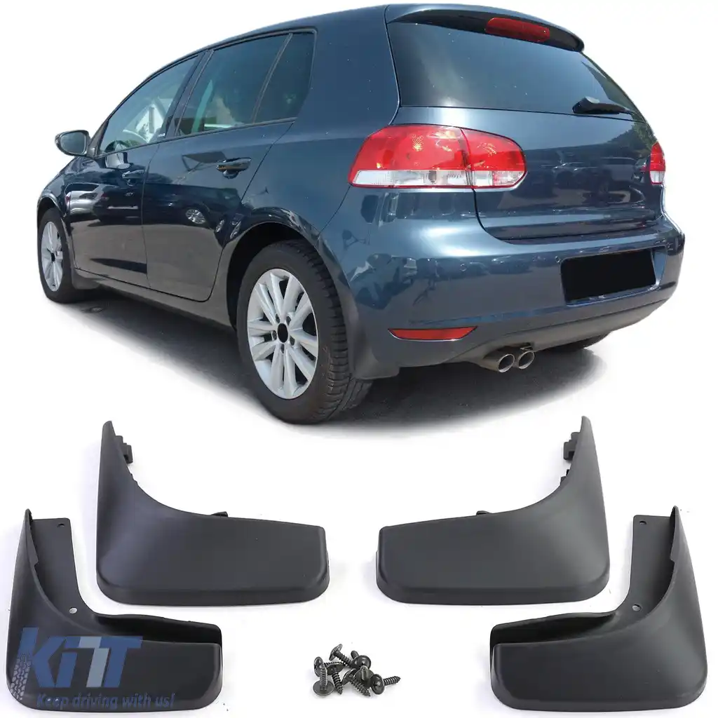 Set de apărători de noroi față și spate, negre, potrivite pentru VW Golf 6 08-12