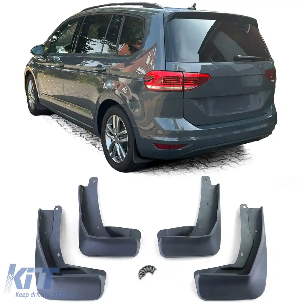 Set de apărători de noroi față și spate negre, potrivite pentru VW Touran II 2015-2021