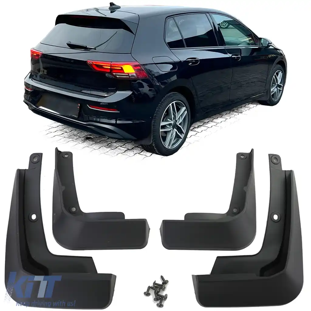 Set de apărători de noroi față și spate, negre, potrivite pentru VW Golf 8 din 2019