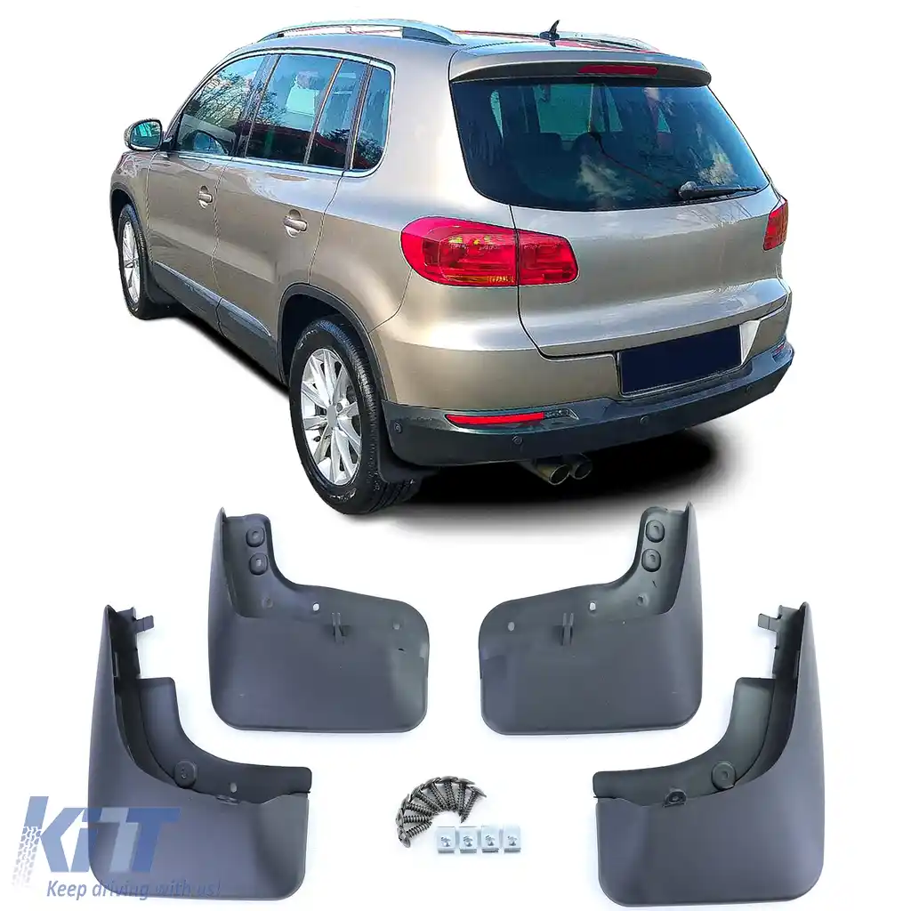 Set de apărători de noroi față și spate negre, potrivit pentru VW Tiguan 1 5N 07-18